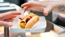 Pictured: Ikea's veggie hot dog